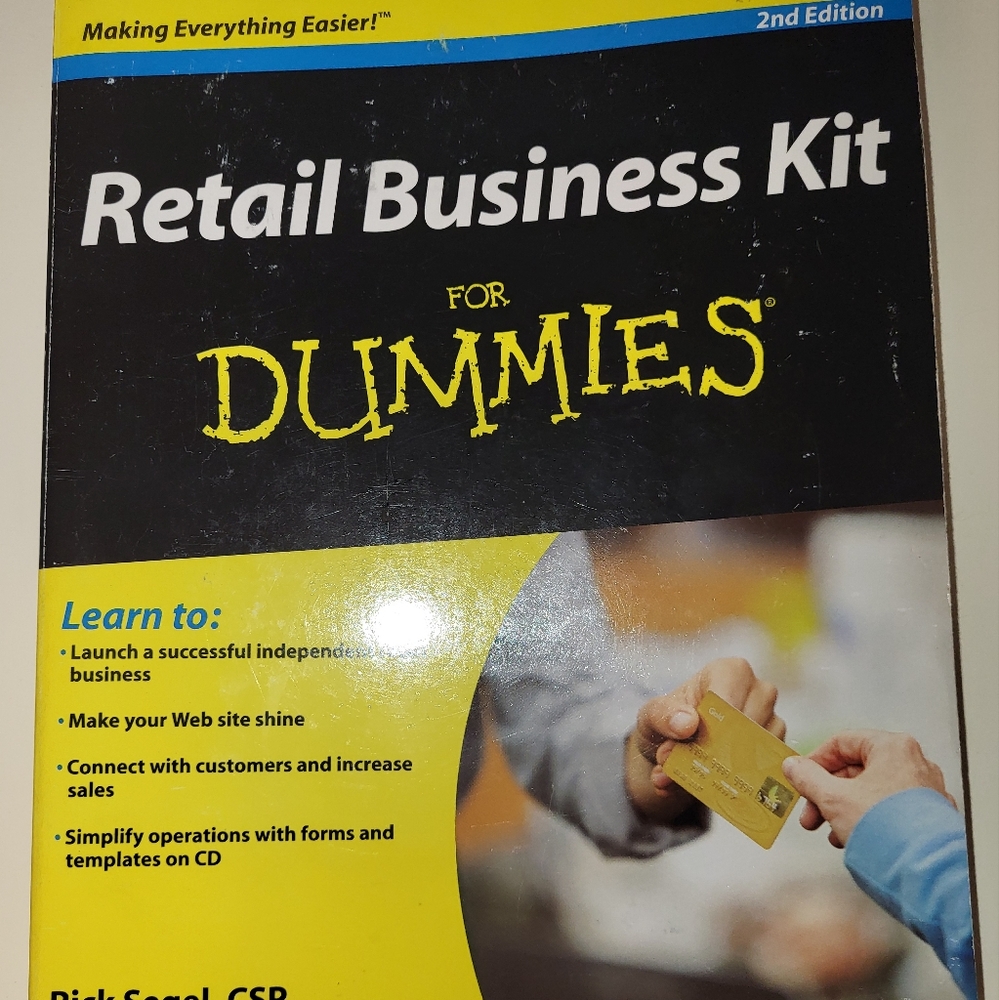 Retail Business Kit For Dummies by Rick Segel, CSP. Includes the CD. Used, Good.